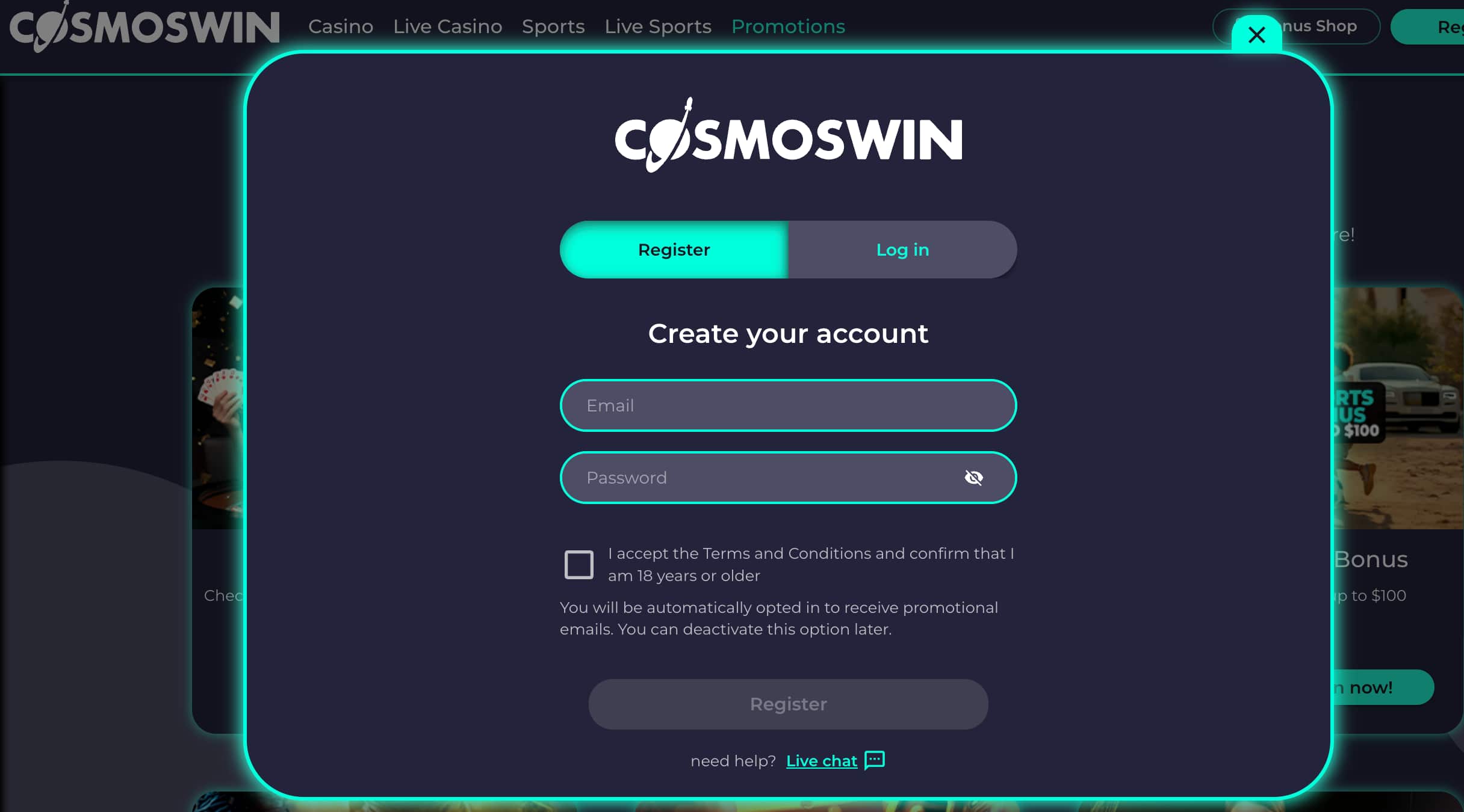 cosmoswin-registration